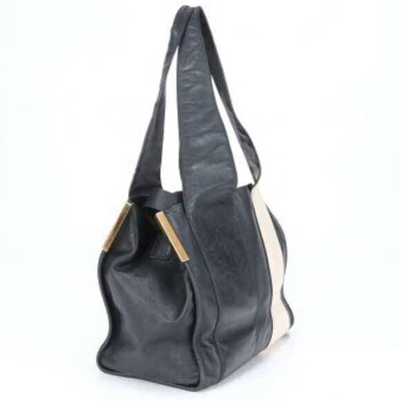 Chloe beach bag leather Shoulder Bag tote black - Picture 3 of 14